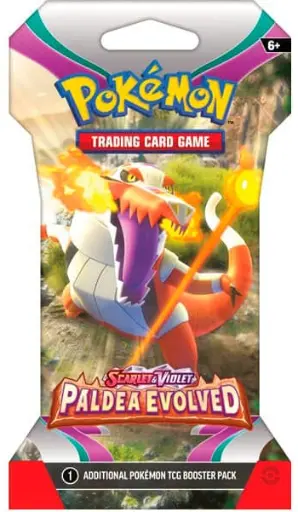 SV02: Paldea Evolved (PAL) - Sleeved Booster Pack [Skeledirge]