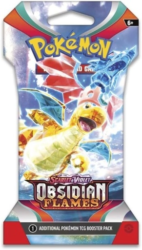 SV03: Obsidian Flames (OBF) - Sleeved Booster Pack [Dragonite]